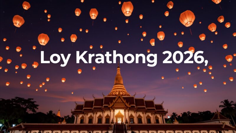 Loy Krathong 2026: fecha exacta y dónde vivirlo en Tailandia
