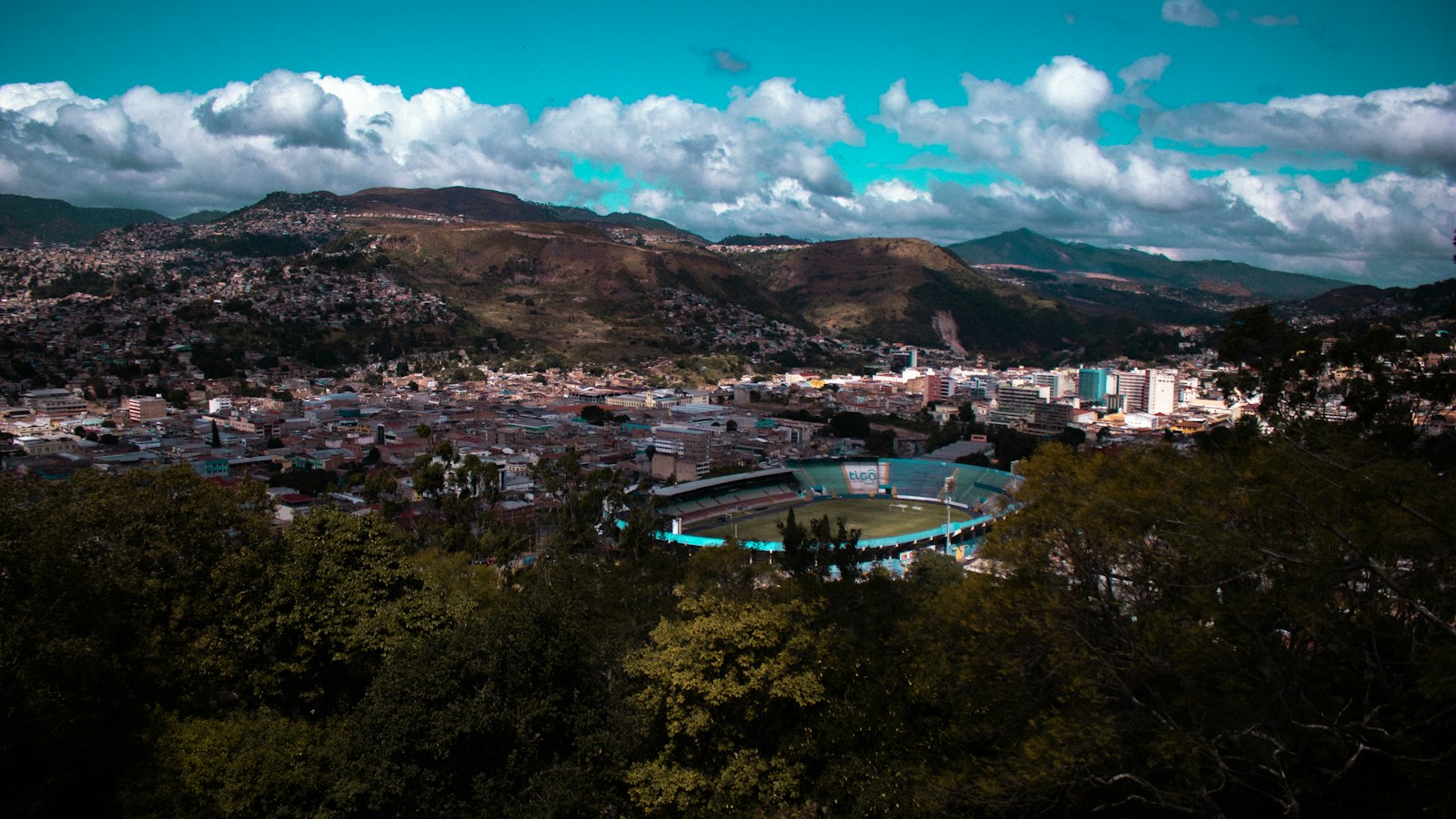 Vista aérea de Tegucigalpa, en Honduras